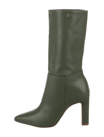 Pre-owned Larroude Leather Boots In Green