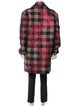 Les Benjamins Plaid Print Overcoat