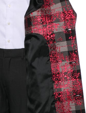 Les Benjamins Plaid Print Overcoat