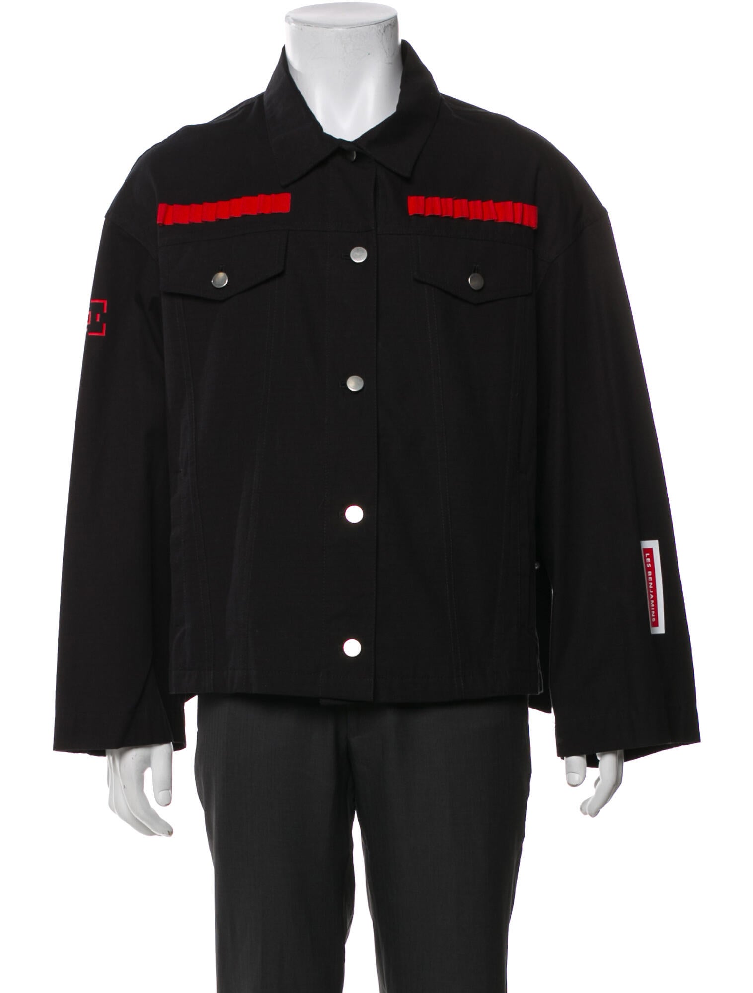 Les Benjamins Graphic Print Denim Jacket w/ Tags