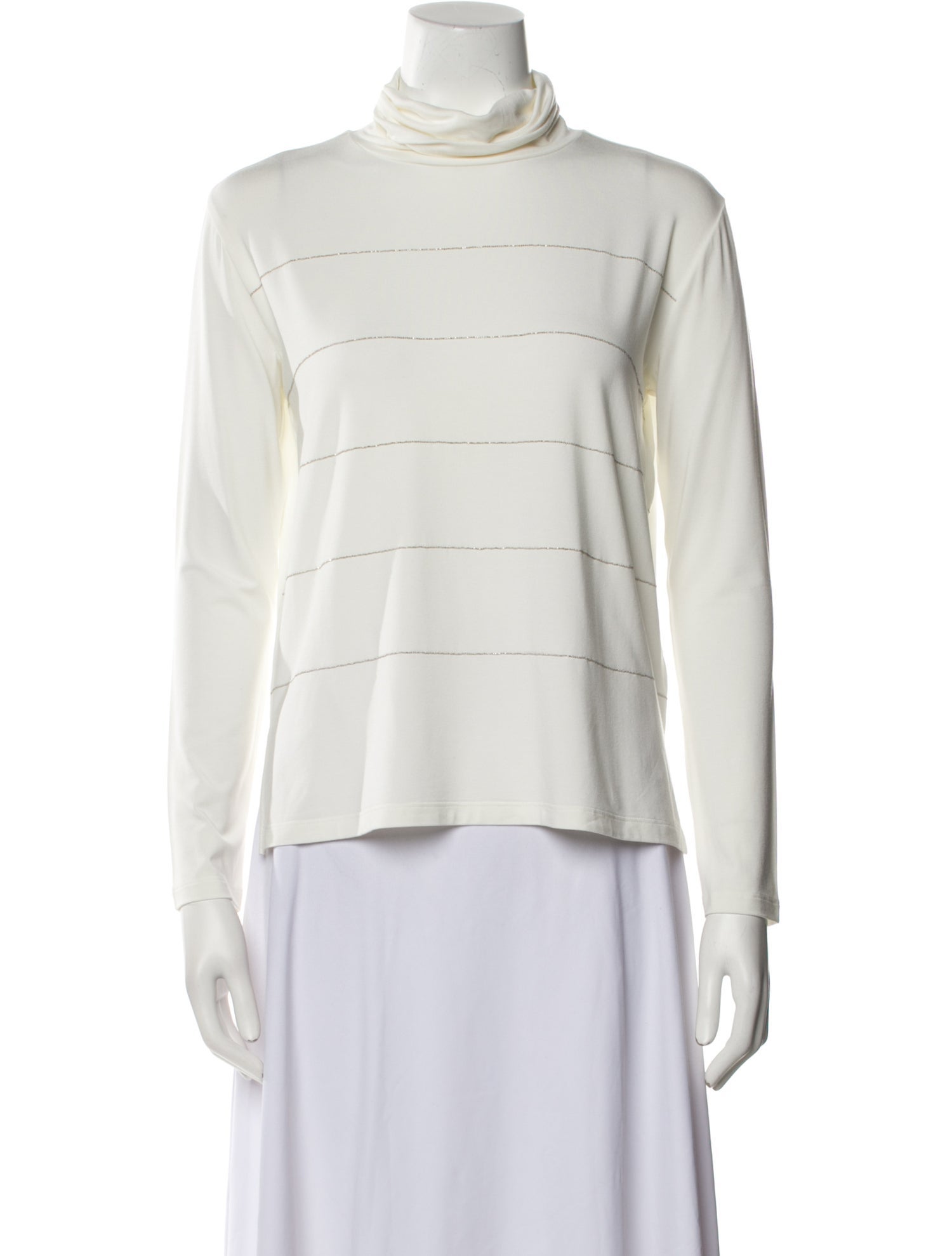 LE TRICOT PERUGIA Mock Neck Long Sleeve Sweatshirt w/ Tags