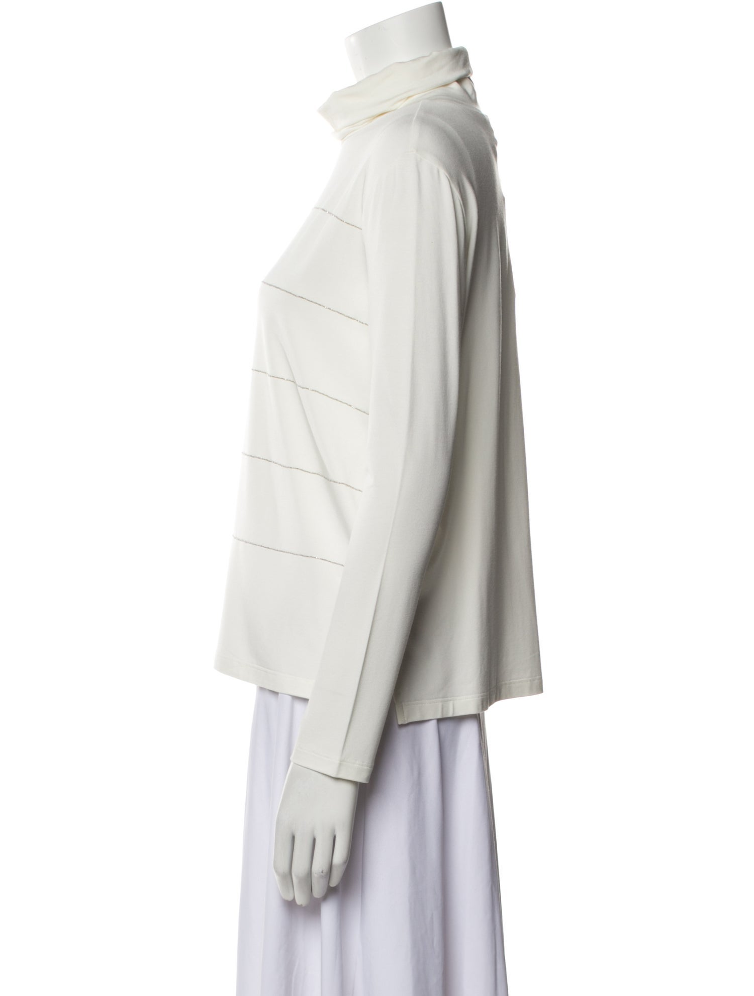 LE TRICOT PERUGIA Mock Neck Long Sleeve Sweatshirt w/ Tags