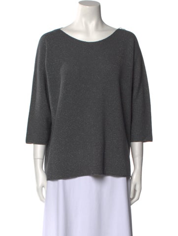 LE Tricot Perugia Knitwear Scoop Neck Sweater S