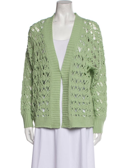 LE TRICOT PERUGIA Wool Plunge Neckline Sweater