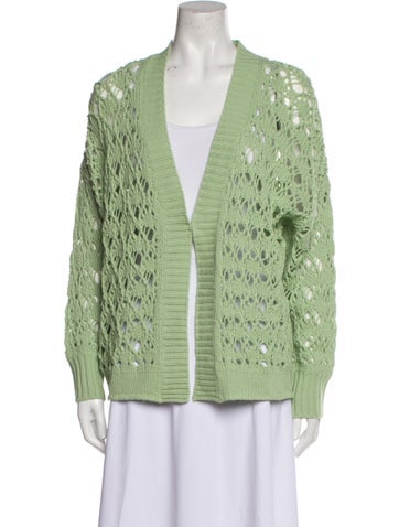 LE Tricot Perugia Knitwear Wool Plunge Neckline Sweater S