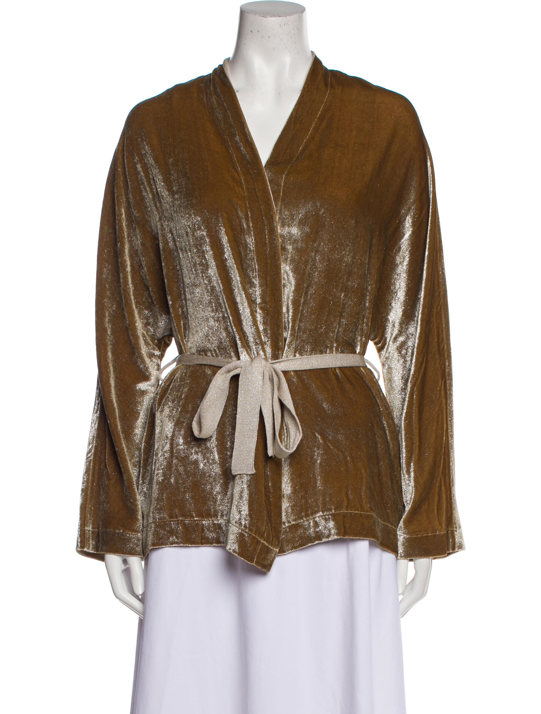 LE TRICOT PERUGIA V-Neck Long Sleeve Blouse