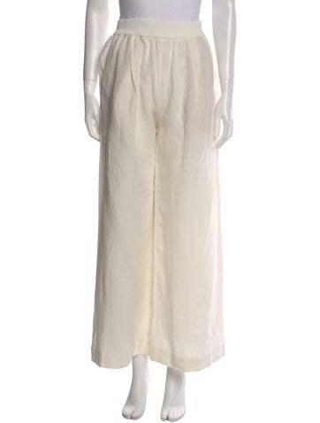 LE Tricot Perugia Pants Linen Wide Leg M