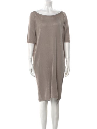LE TRICOT PERUGIA Linen Knee-Length Dress