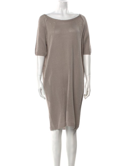 LE TRICOT PERUGIA Linen Knee-Length Dress