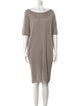 LE TRICOT PERUGIA Linen Knee-Length Dress