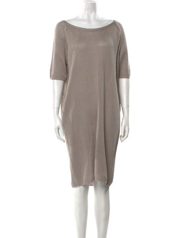 LE Tricot Perugia Dresses Linen Knee-Length Dress S