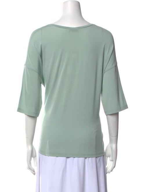 LE TRICOT PERUGIA V-Neck Three-Quarter Sleeve T-Shirt