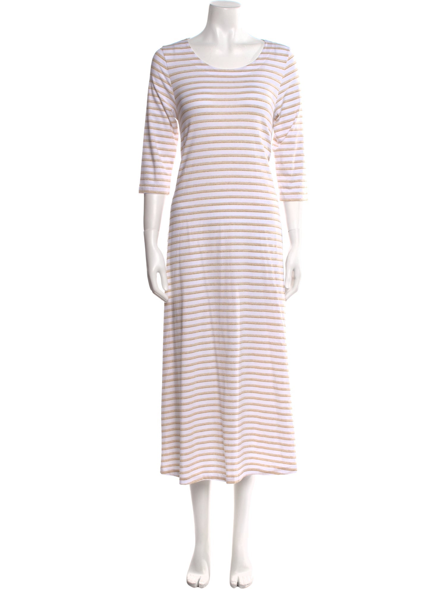 LE TRICOT PERUGIA Striped Midi Length Dress w/ Tags