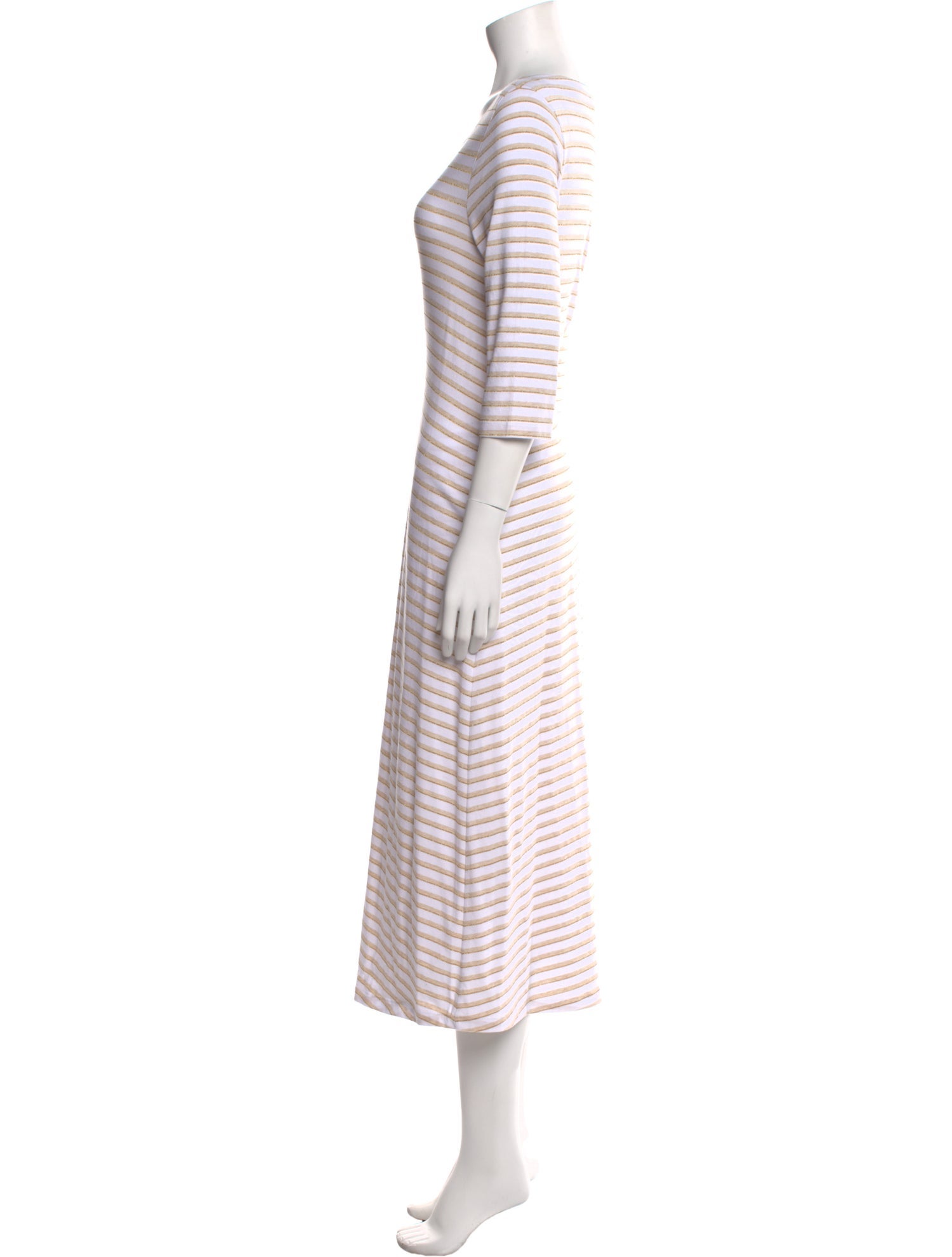 LE TRICOT PERUGIA Striped Midi Length Dress w/ Tags