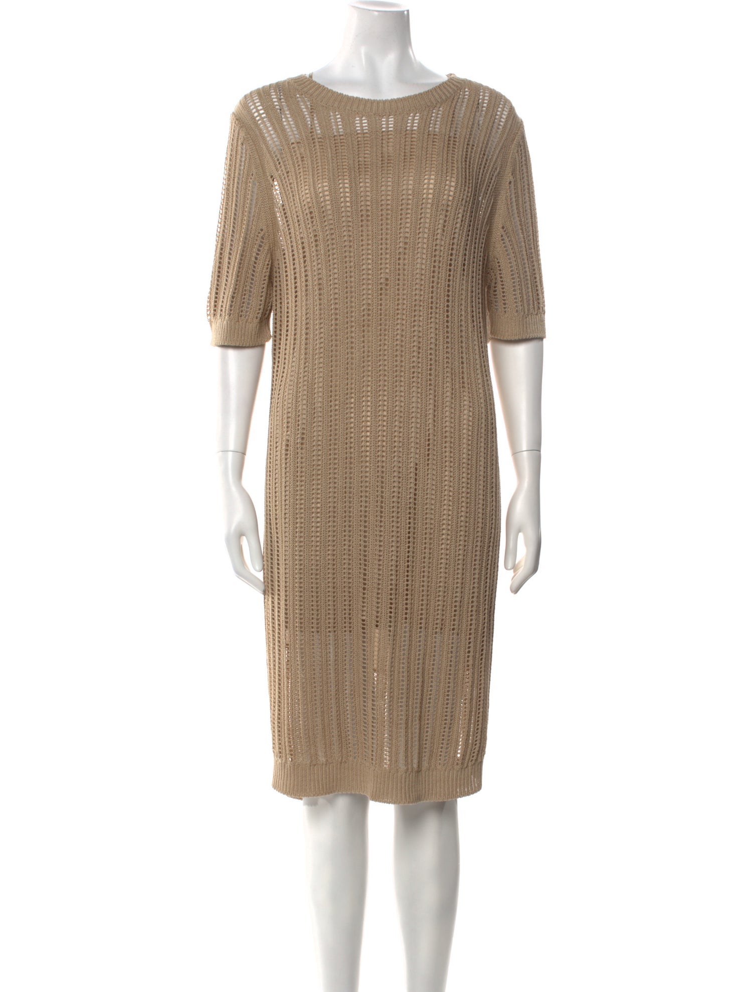 LE TRICOT PERUGIA Bateau Neckline Knee-Length Dress