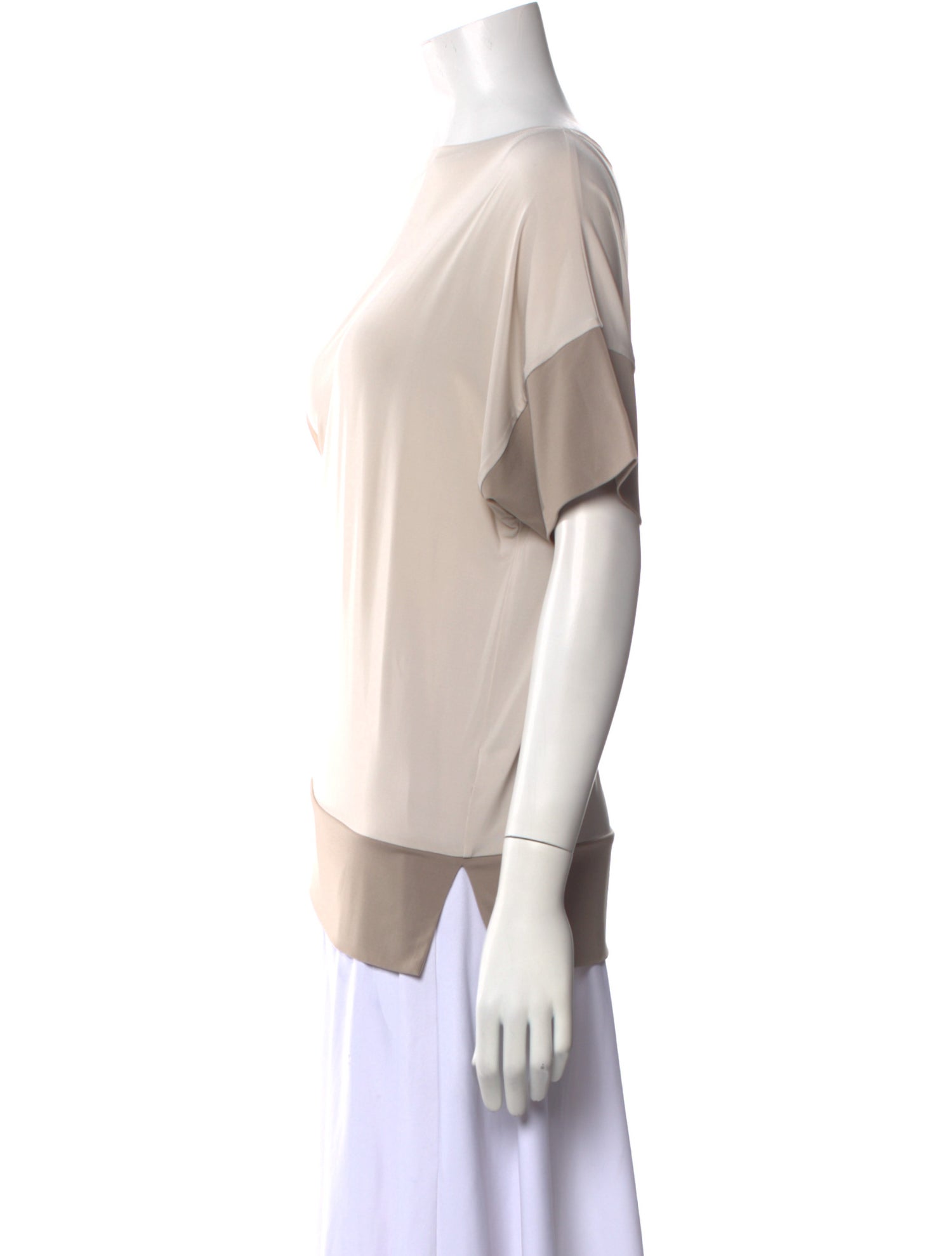 LE TRICOT PERUGIA Bateau Neckline Short Sleeve Top