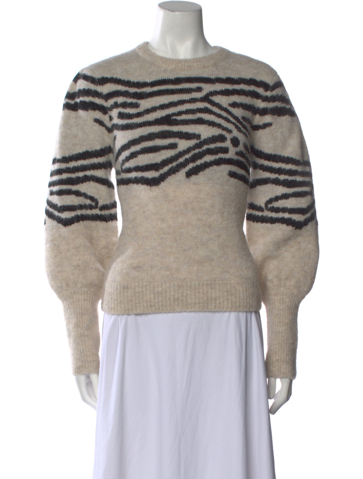 Les Coyotes De Paris Printed Crew Neck Sweater