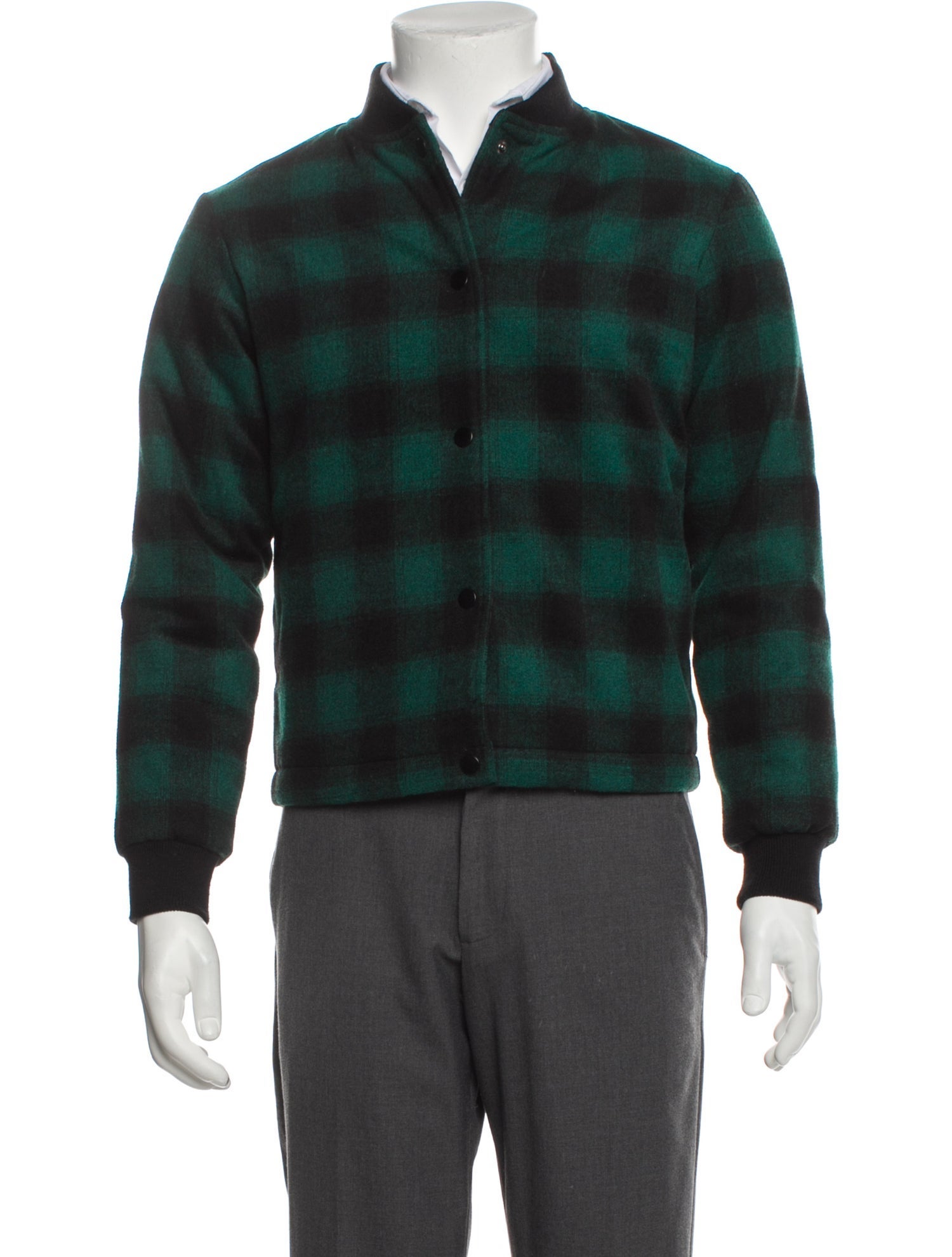 Les Coyotes De Paris Plaid Print Bomber Jacket w/ Tags