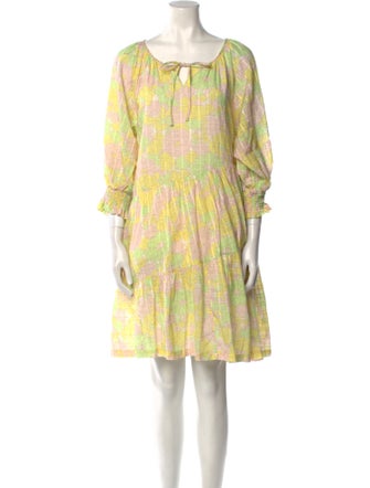 Les Coyotes De Paris Printed Knee-Length Dress