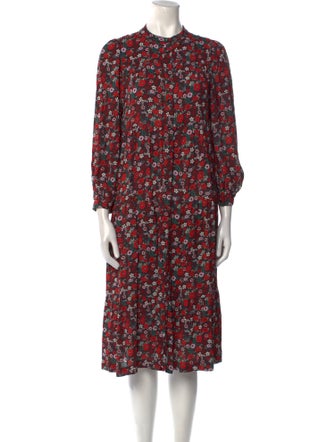 Les Coyotes De Paris Floral Print Midi Length Dress