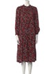 Les Coyotes De Paris Floral Print Midi Length Dress