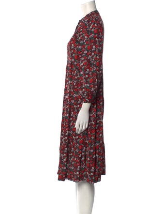 Les Coyotes De Paris Floral Print Midi Length Dress