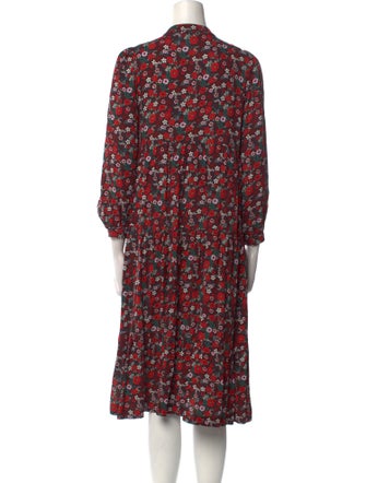 Les Coyotes De Paris Floral Print Midi Length Dress