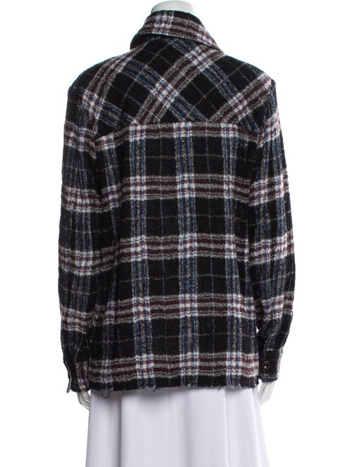 Les Coyotes De Paris Virgin Wool Plaid Print Jacket