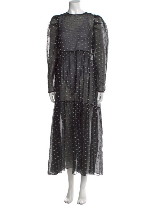 Les Coyotes De Paris Polka Dot Print Long Dress