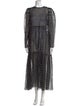 Les Coyotes De Paris Polka Dot Print Long Dress