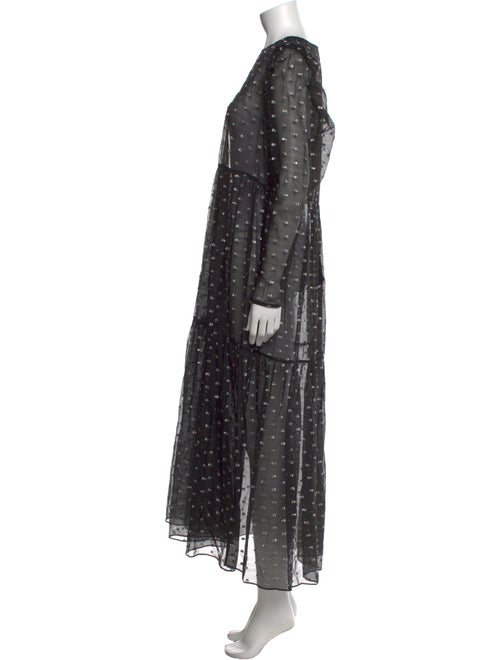 Les Coyotes De Paris Polka Dot Print Long Dress