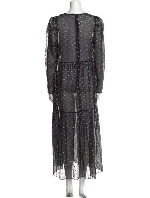 Les Coyotes De Paris Polka Dot Print Long Dress