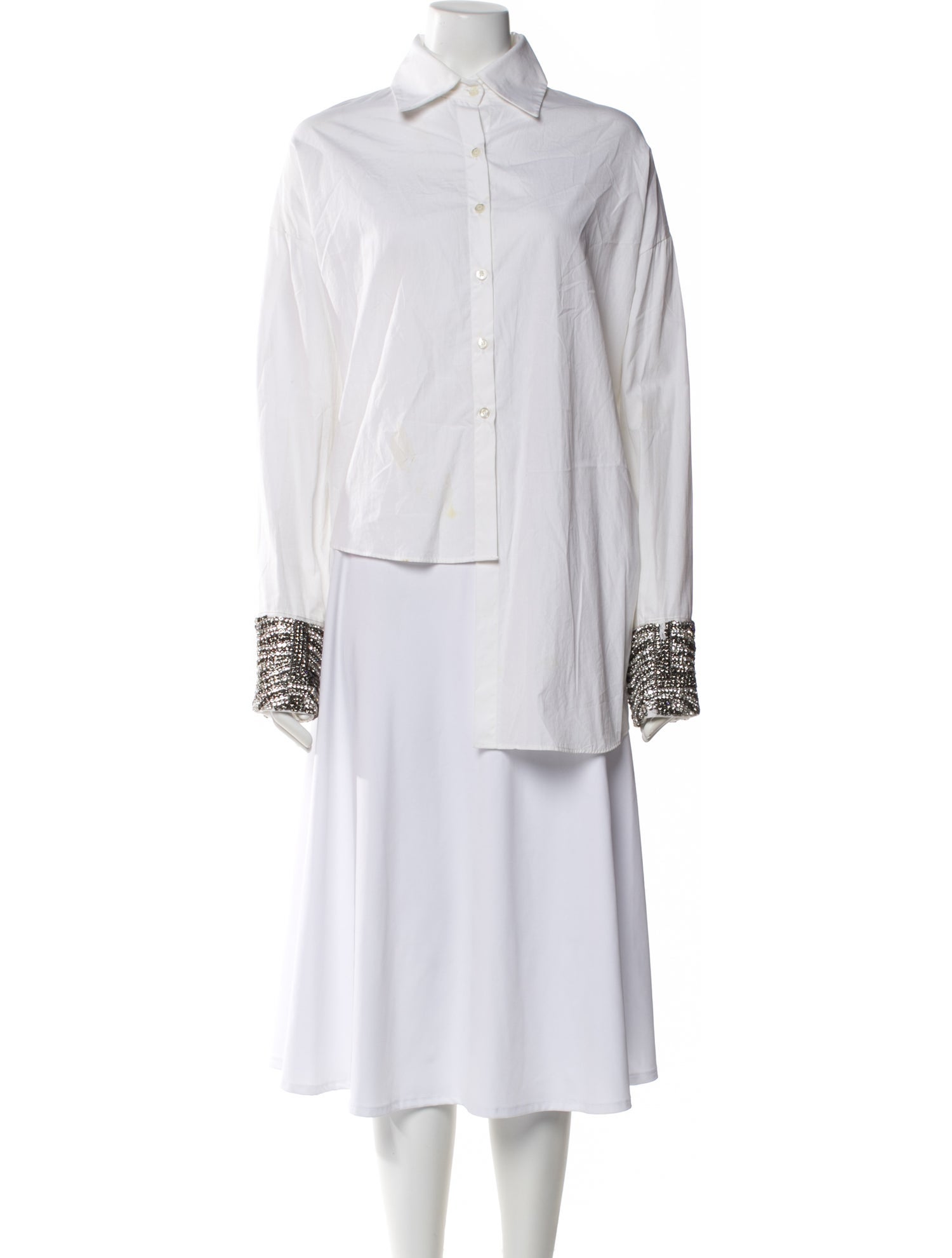 L' Edition Long Sleeve Button-Up Top