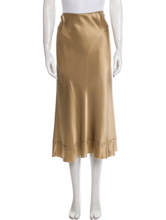 Lee Mathews Silk Midi Length Skirt