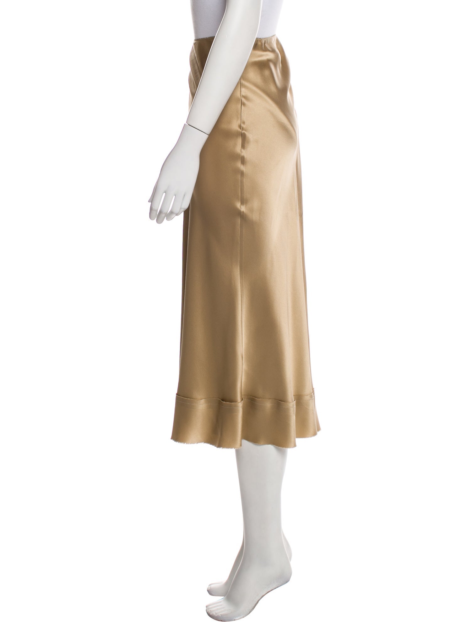 Lee Mathews Silk Midi Length Skirt