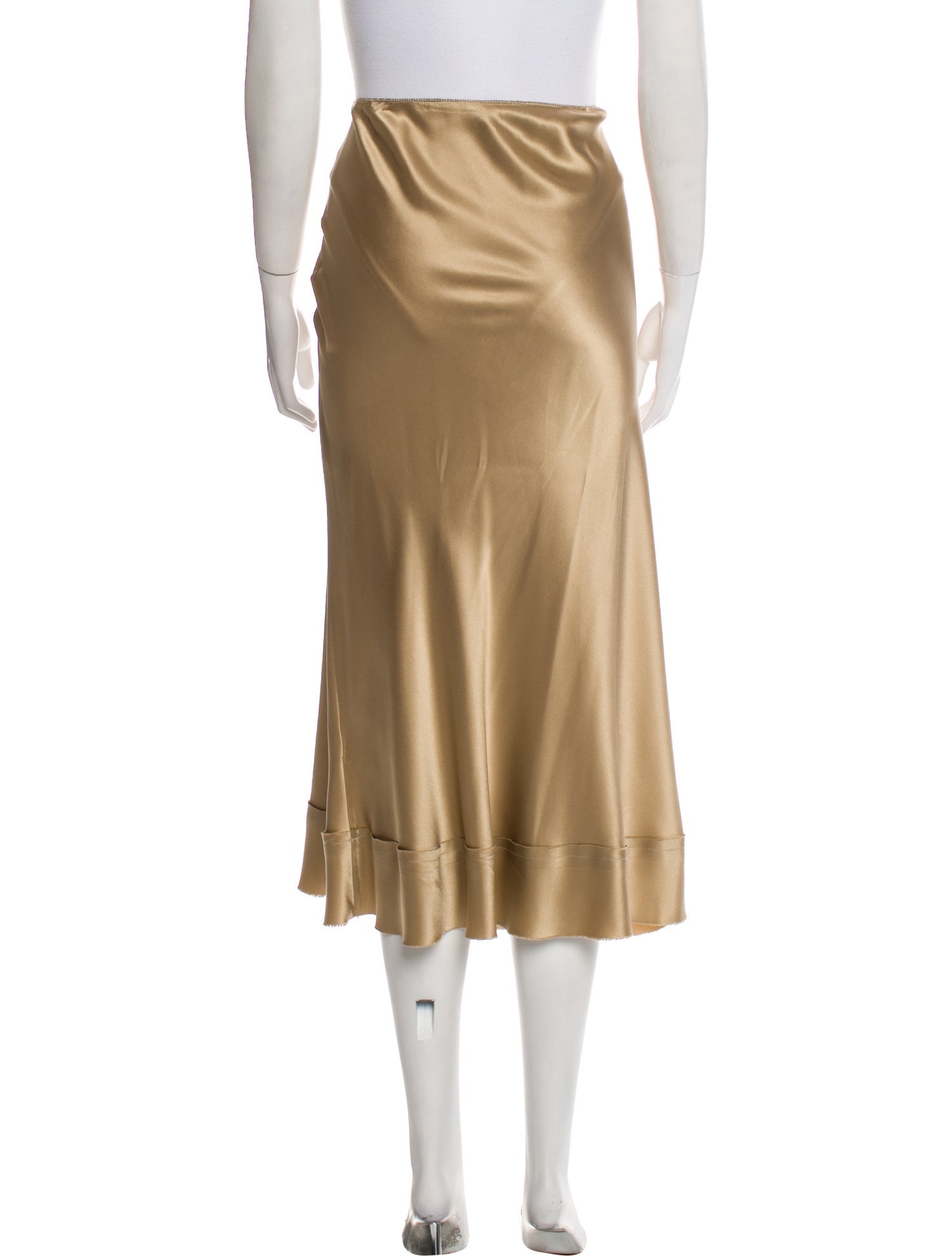 Lee Mathews Silk Midi Length Skirt