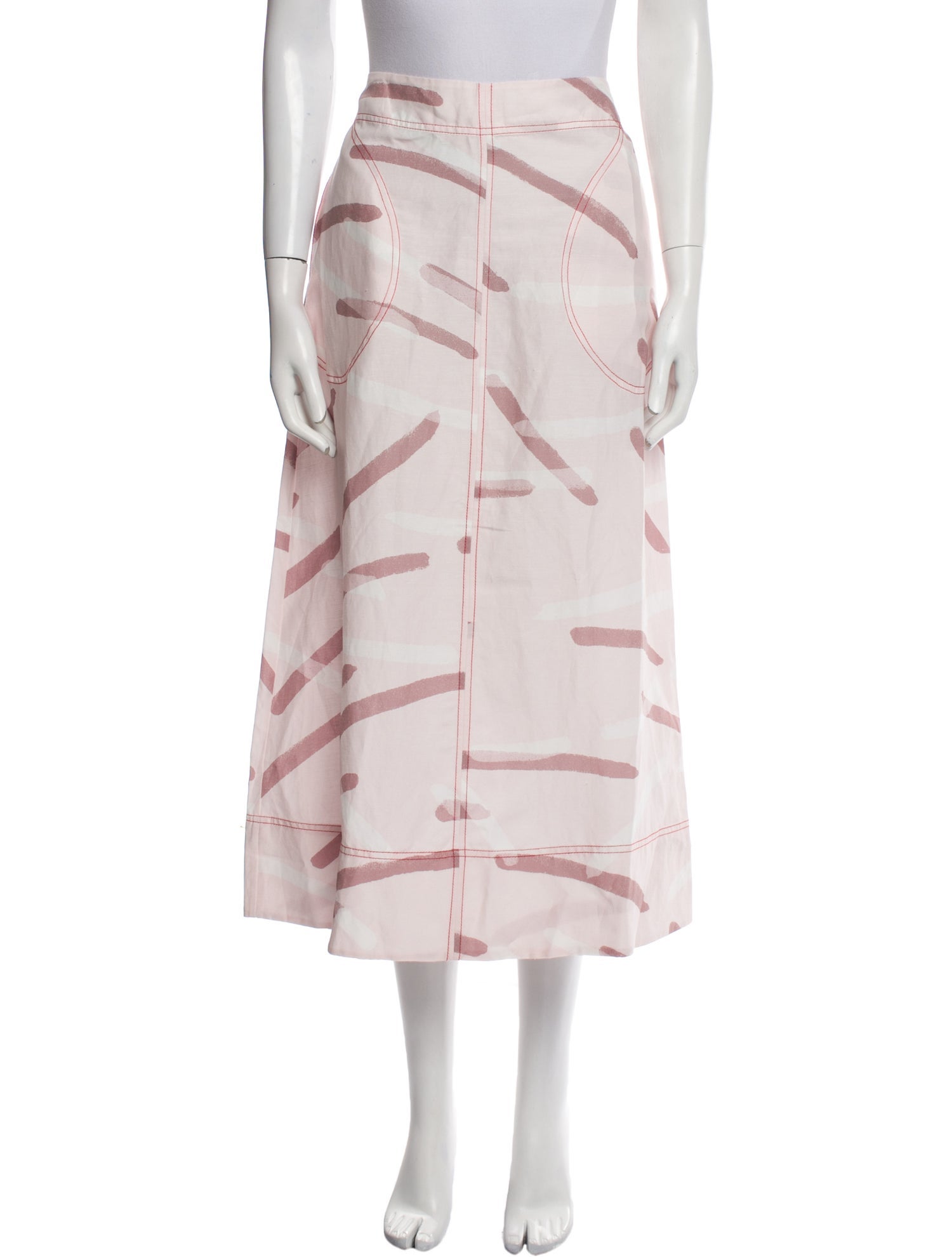 Lee Mathews Printed Midi Length Skirt