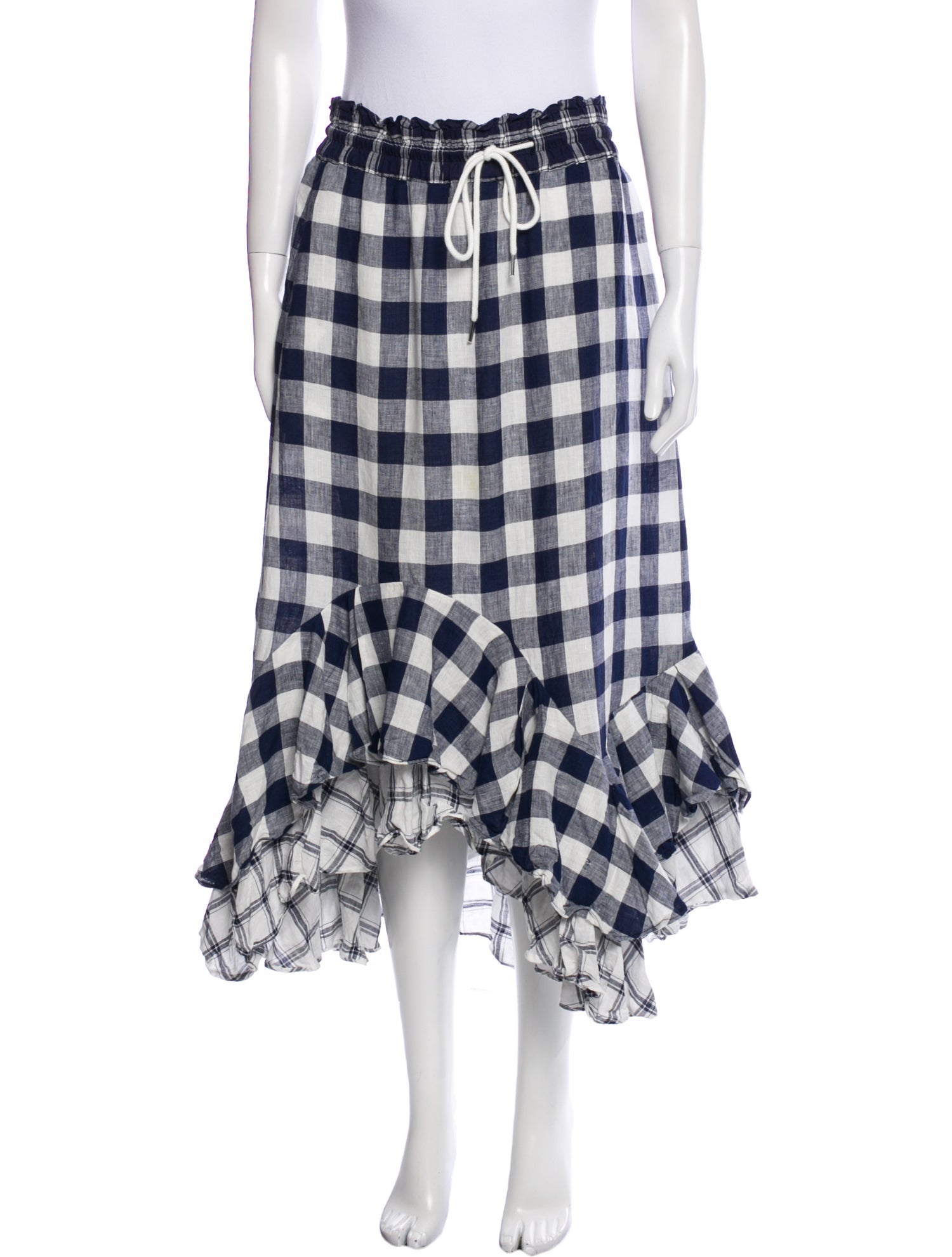 Lee Mathews Linen Midi Length Skirt