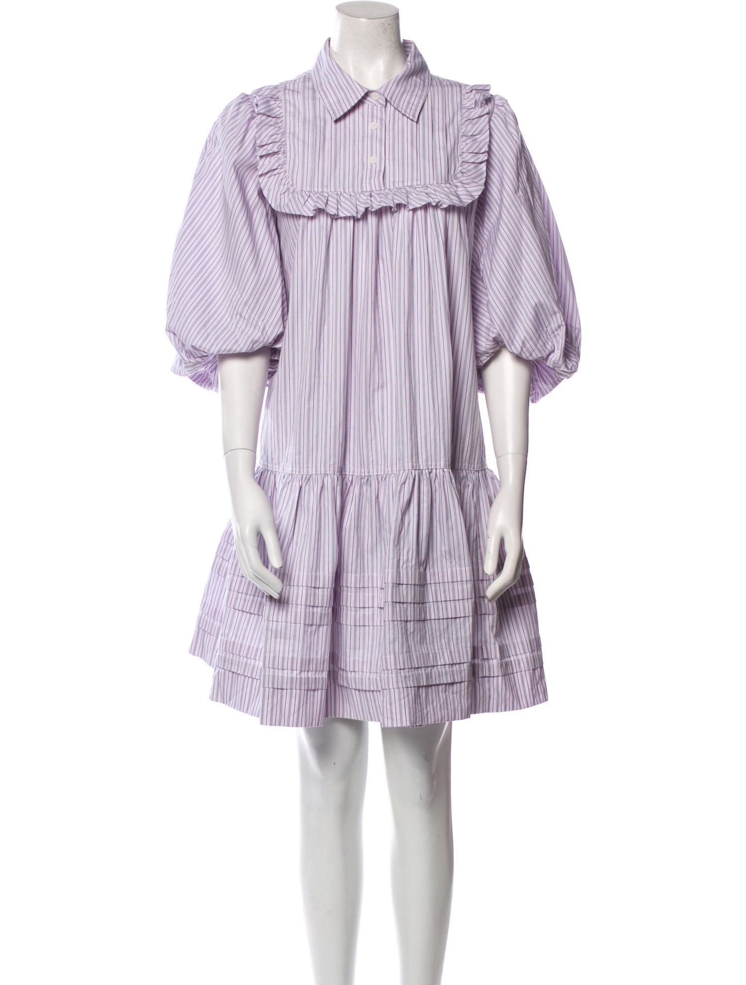 Lee Mathews Striped Knee-Length Dress w/ Tags