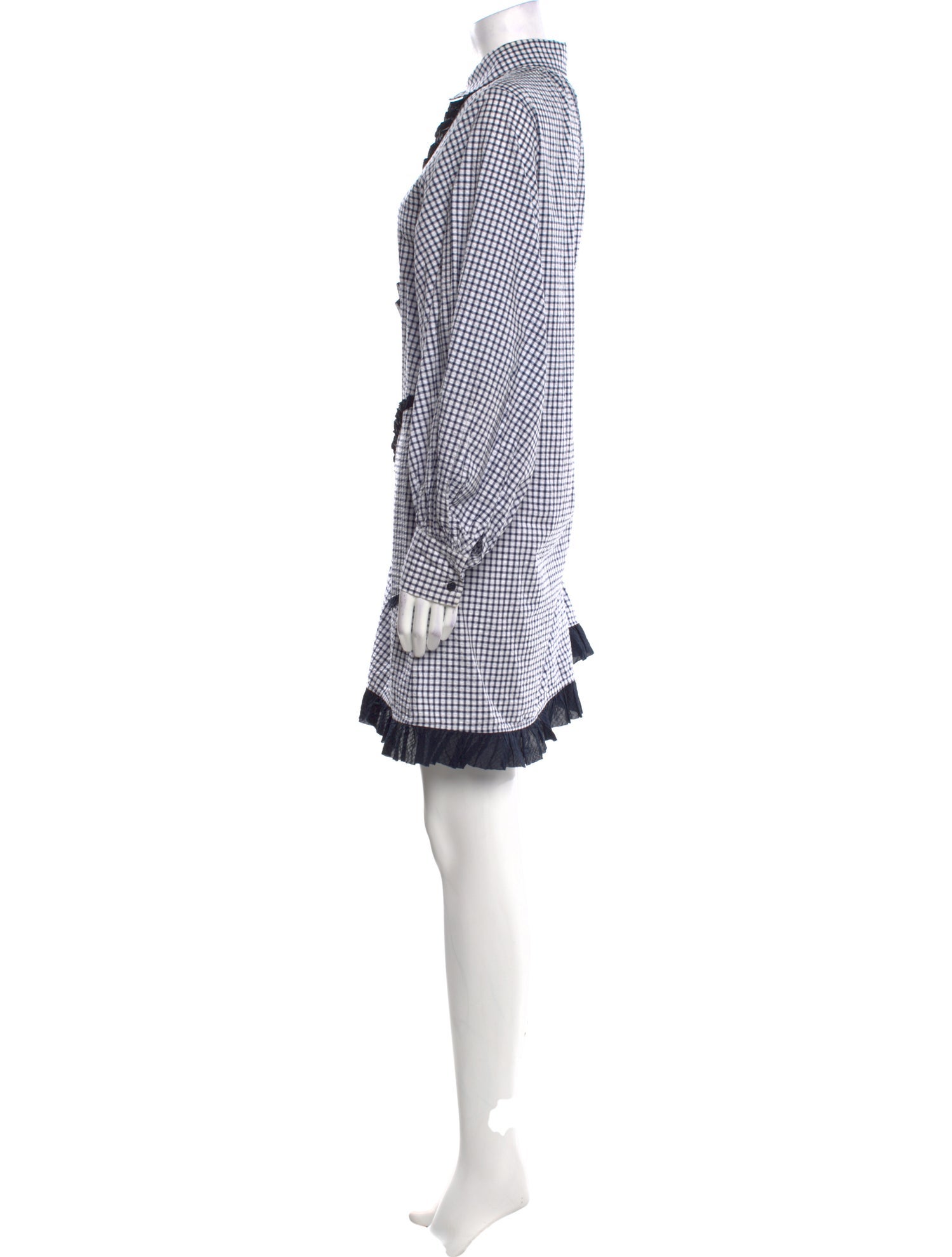 Lee Mathews Plaid Print Mini Dress