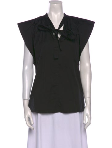 Lee Mathews Tops Cowl Neck Short Sleeve Blouse L