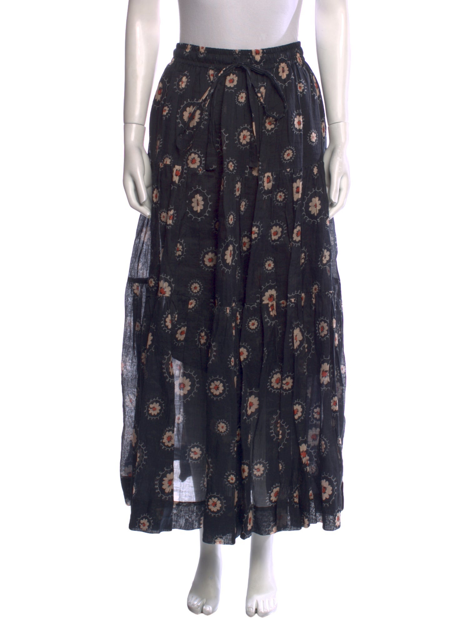Lee Mathews Floral Print Midi Length Skirt