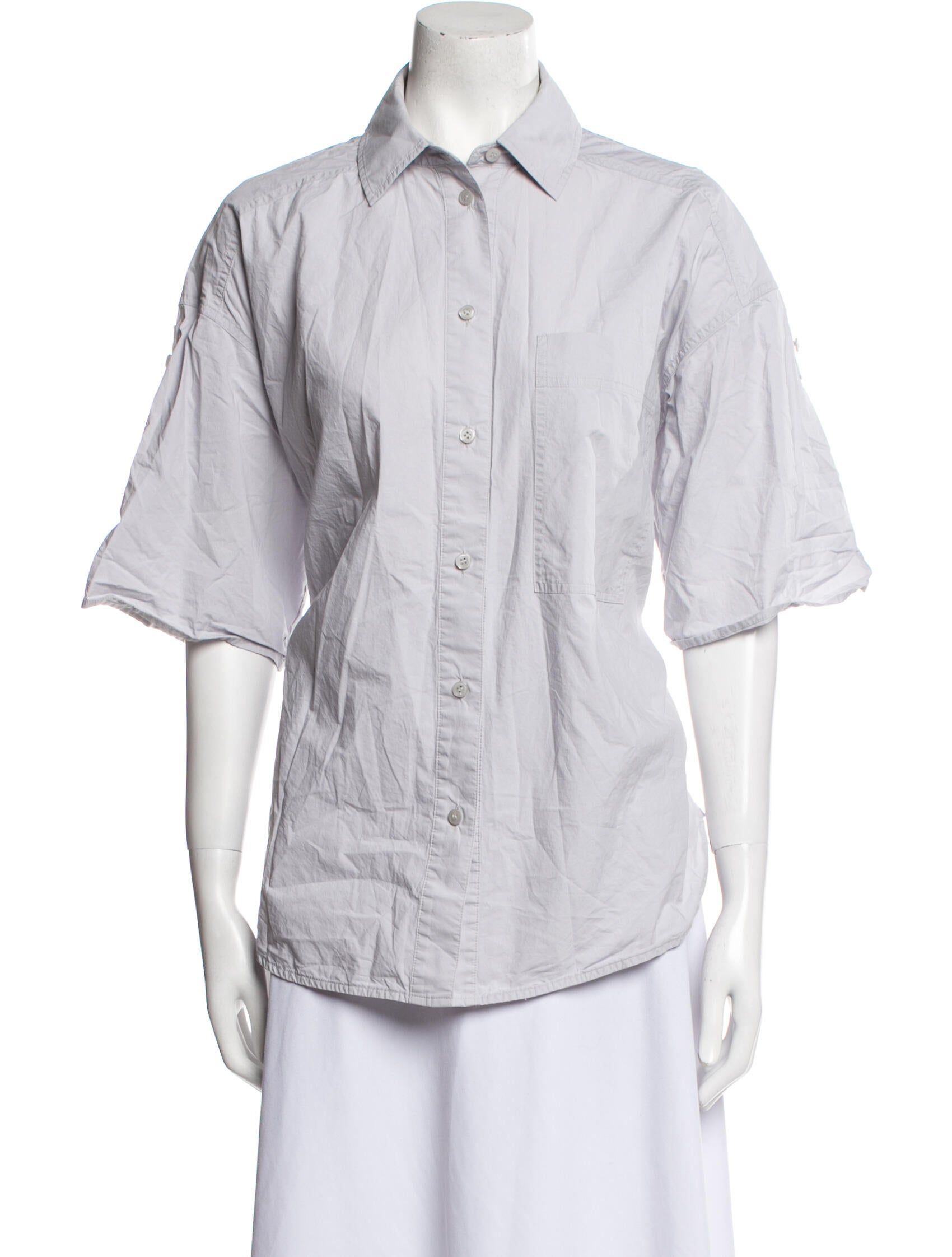 Lee Mathews Short Sleeve Button-Up Top