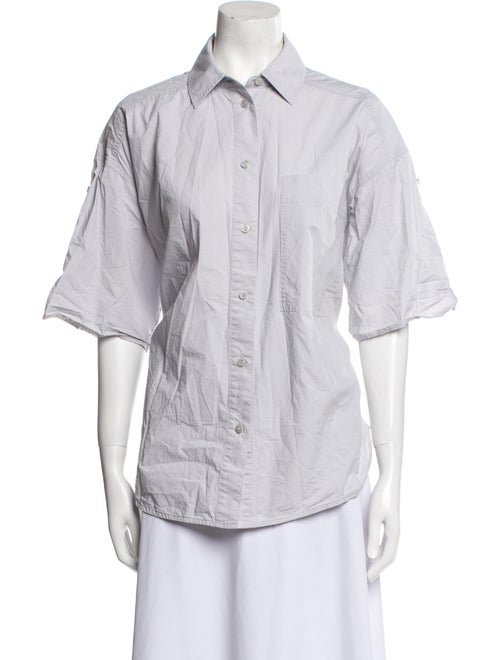 Lee Mathews Short Sleeve Button-Up Top