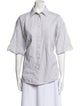 Lee Mathews Short Sleeve Button-Up Top