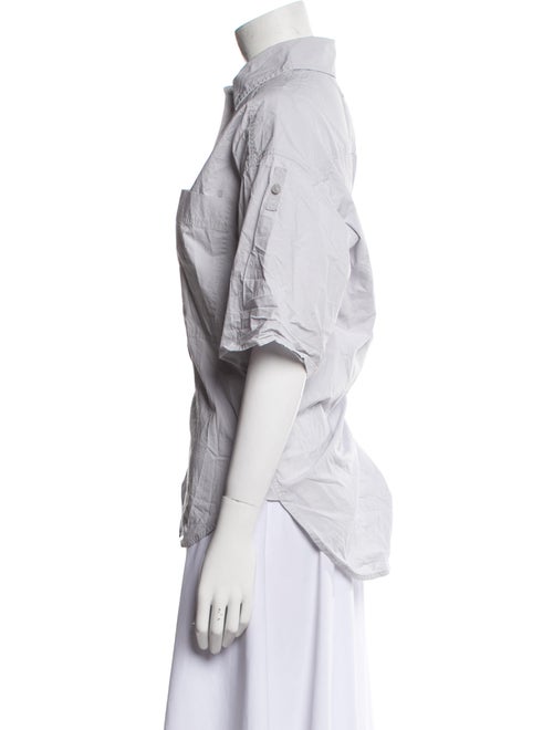 Lee Mathews Short Sleeve Button-Up Top