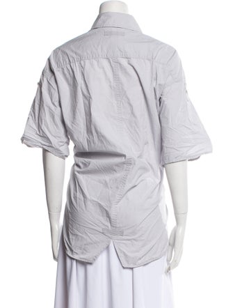 Lee Mathews Short Sleeve Button-Up Top