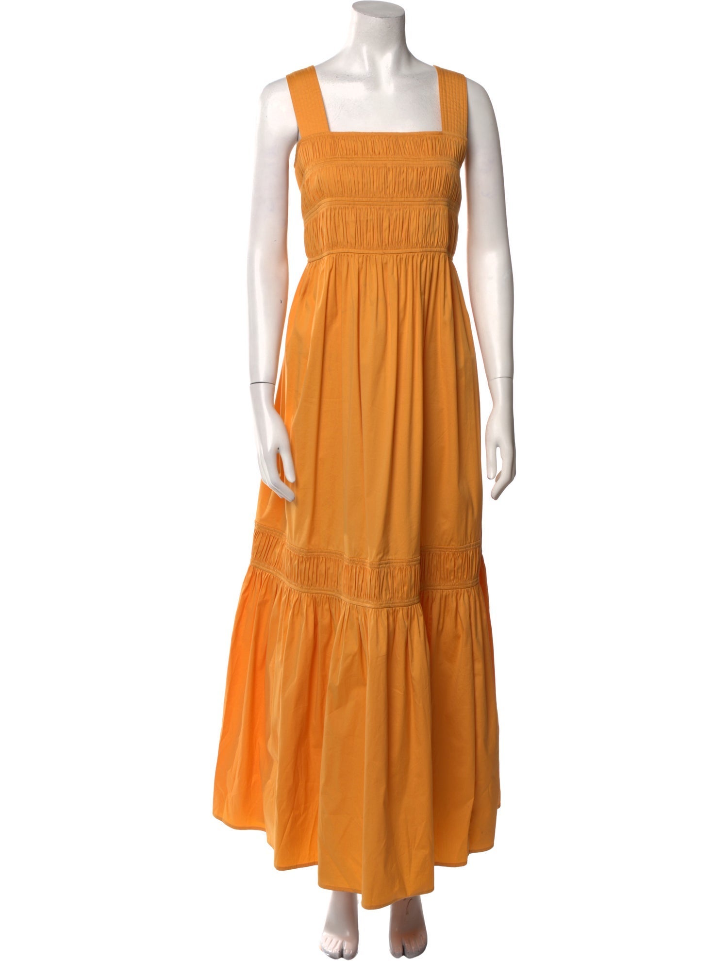 Lee Mathews Square Neckline Long Dress
