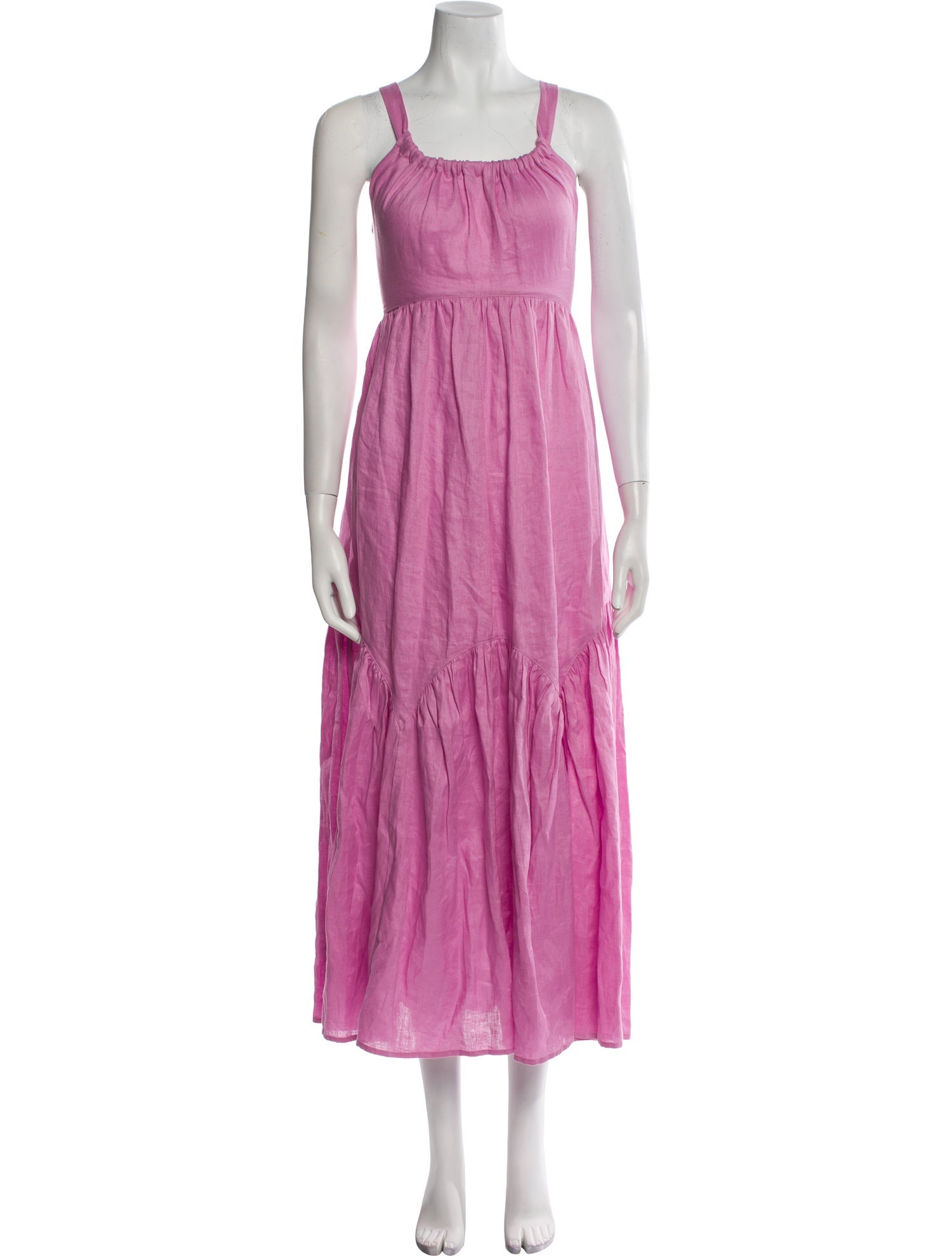 Lee Mathews Linen Long Dress