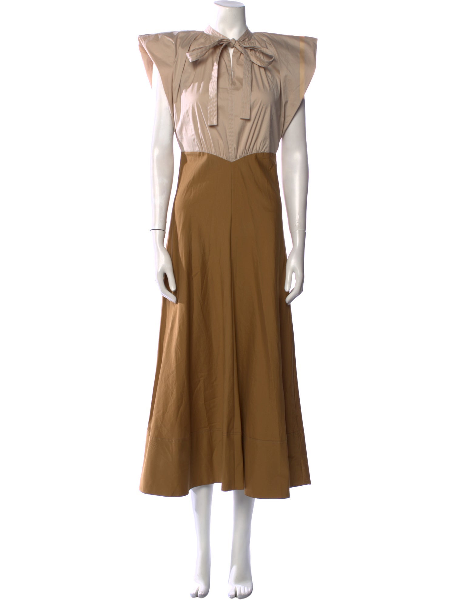 Lee Mathews Crew Neck Long Dress